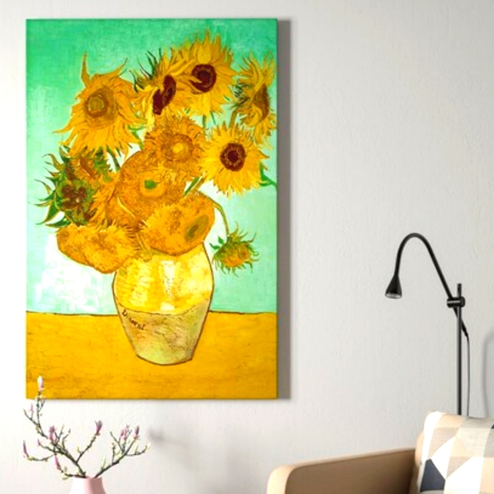 IKEA - BJORKSTA - Van Gogh SUNFLOWERS Large CANVAS Art Print Photo Poster NWT